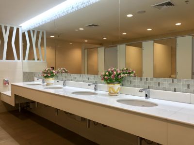 Wide View of Modern Bathroom